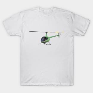 Light Green and Yellow Helicopter T-Shirt